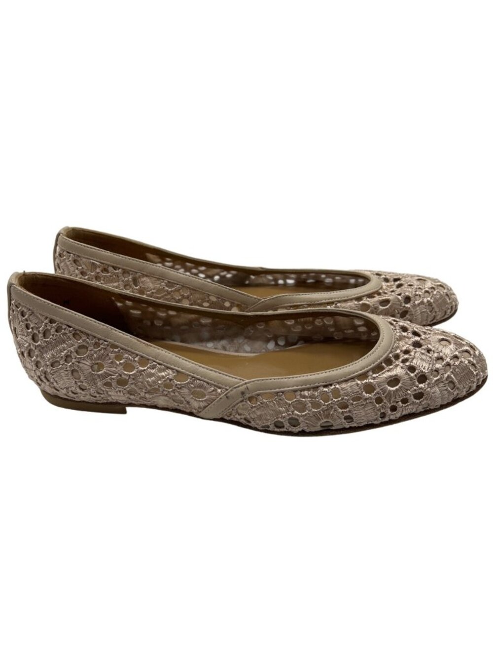 STUART WEITZMAN Lace Ballet Flats Size 6.5M
